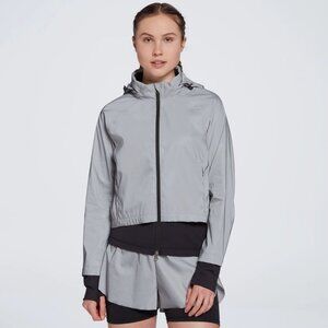 Reflective Running Jacket with Packable Hood